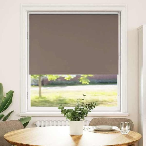 Maison Exclusive - Rullgardin mörkläggande kaffe 100x175cm tygbredd