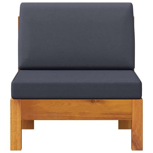 Maison Exclusive - Central sofa med mørkegrå puder i solid akacietræ