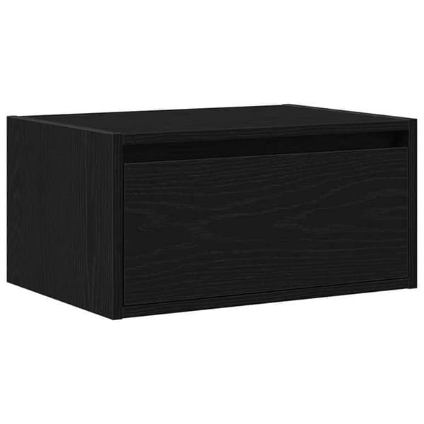 Maison Exclusive - Væghængt natbord med LED-lys i sort eg