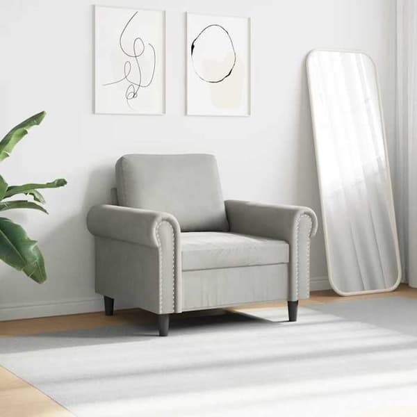 Maison Exclusive - Lysegrå Stol 60 cm Velour