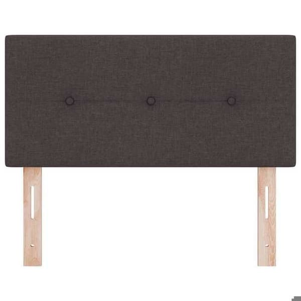 Maison Exclusive - LED-hovedgærde med mørkebrun LED-stribe 100 cm stof