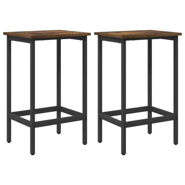 Maison Exclusive - Barstol 2 st Rökt ek 40 x 32 x 74 cm