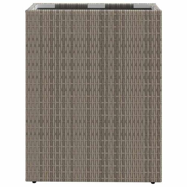 Jardinière - MAISON EXCLUSIVE - 55 x 22 x 70 cm - Poly rattan - Rektangulær - Grå