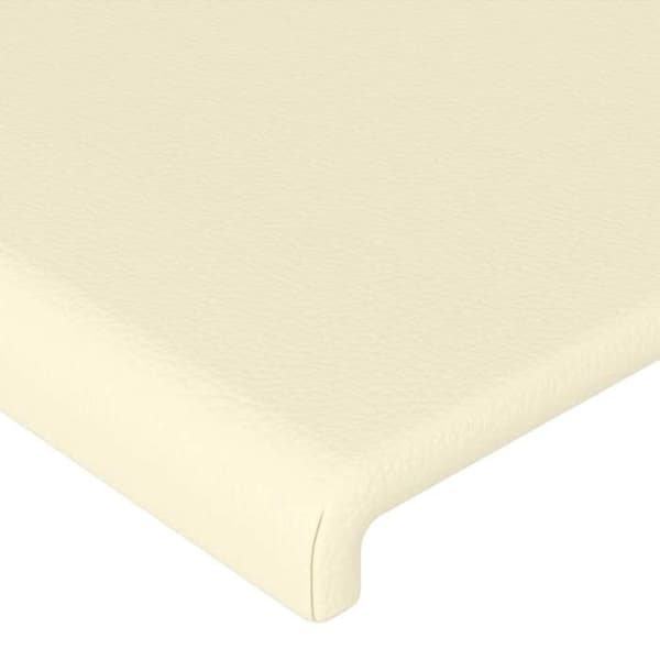Maison Exclusive - LED Hovedgærde Creme 93x16x118/128 cm Simililæder