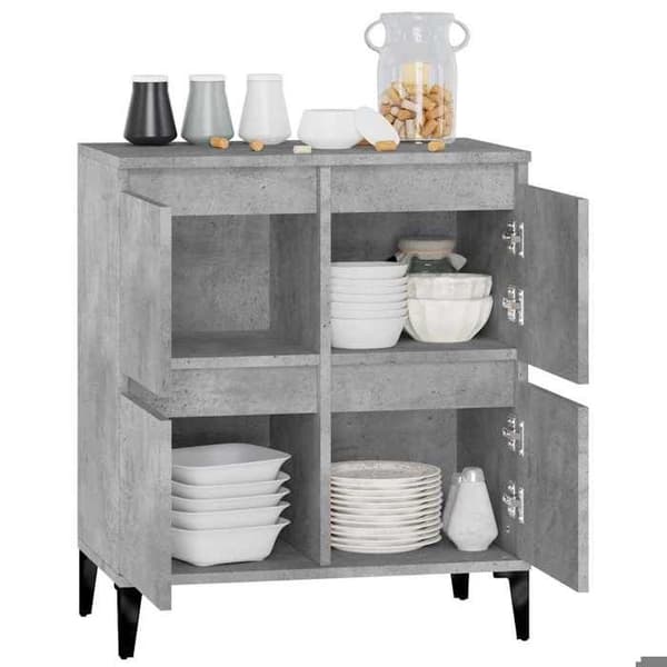 Maison Exclusive - Buffé Grå betong 60x35x70 cm Ingenjörsträ