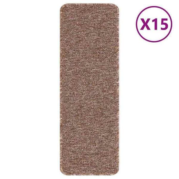Maison Exclusive - Skridsikre tæpper til trapper 15 stk 60 x 25 cm Brun PP