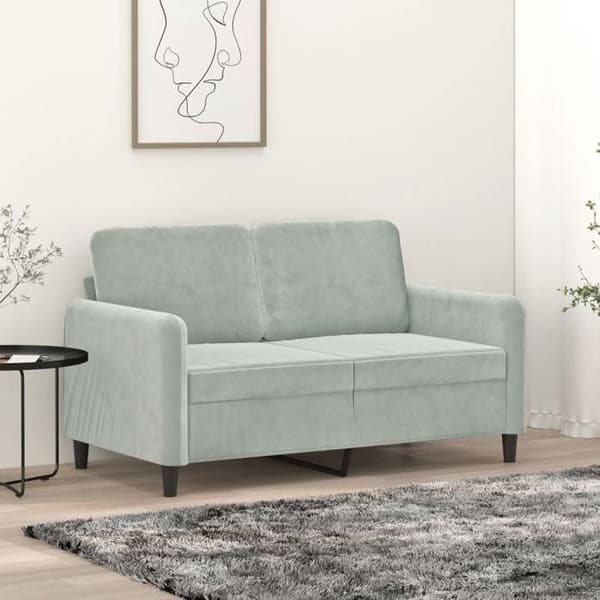 Maison Exclusive - 2-personers sofa i lys grå 120 cm velour