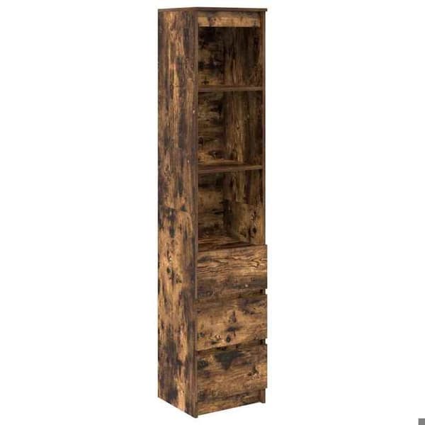 Maison Exclusive - Buffé hög ekrökt 37,5x35x180 cm ingenjörsträ