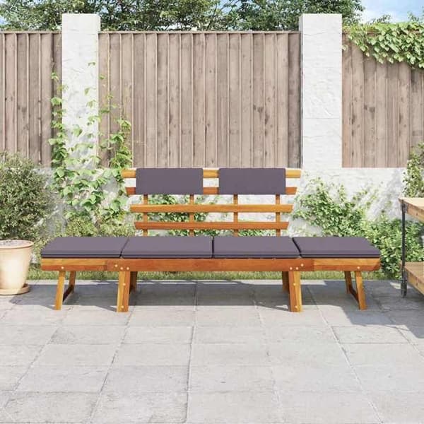 Maison Exclusive - Sengekøje med 2-i-1 pude 190 cm Solid akacietræ