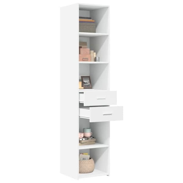 Maison Exclusive - Vit hög buffé 40x42,5x185 cm ingenjörsträ