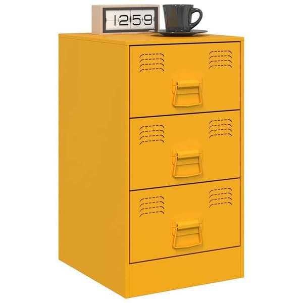 Maison Exclusive - Natborde 2 stk. sennepsgul 34,5x39x62 cm stål