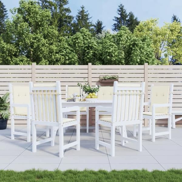 Maison Exclusive - Trädgårdsstolar kuddar 6 st Kräm 100 x 50 x 3 cm Grädde