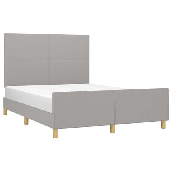 Maison Exclusive - Sengebund uden madras lys grå 140x190 cm stof