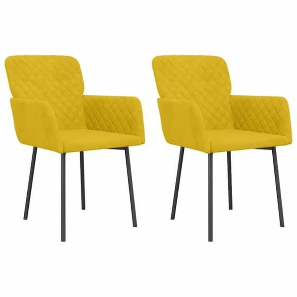 Maison Exclusive - Matstolar set om 2 Gul Sammet