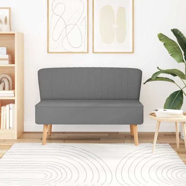 Maison Exclusive - Sohva 117 x 55,5 x 77 cm Vaaleanharmaa kangas ljusgrått