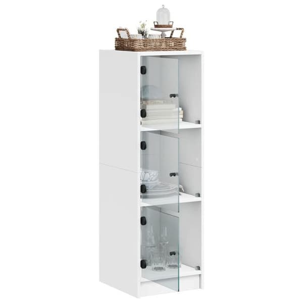 Maison Exclusive - Buffet med hvide glasdøre 35x37x109 cm