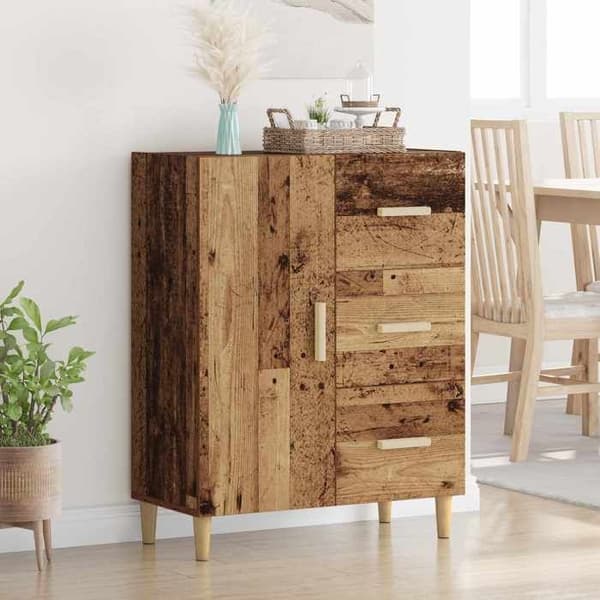 Buffet - EKSKLUSIVT HUS - 34 x 69,5 x 90 cm - Ingeniørtræ - Brun - Moderne