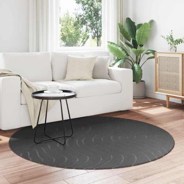 Maison Exclusive - PALMERAS Anthracite sisä- ja ulkokäyttöön tarkoitettu matto Ø 120 CM