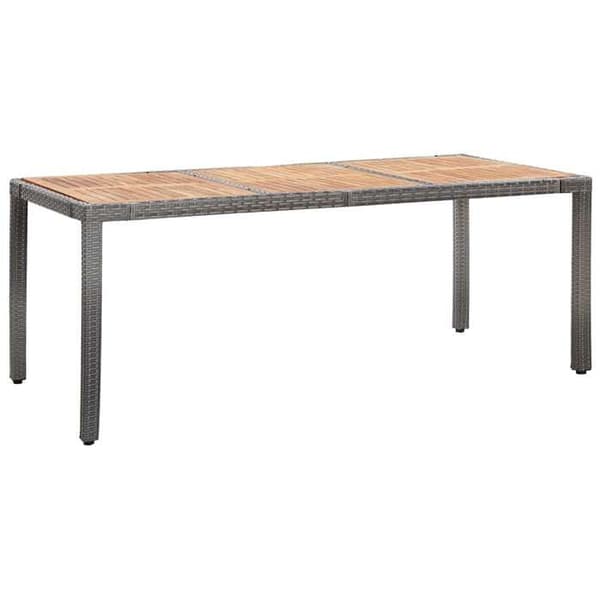 Maison Exclusive - Utomhusmatgrupp 9 delar med kuddar i flätad resin Grå