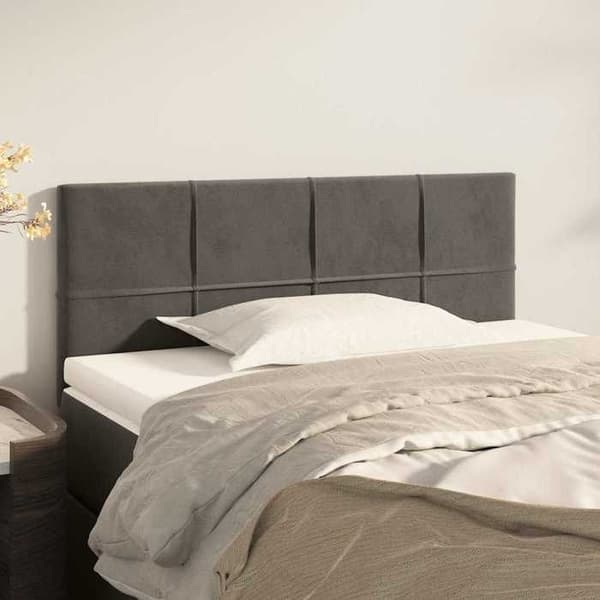 Maison Exclusive - Tummanharmaa pääty 80x5x78/88 cm Sametti Mörkgrå
