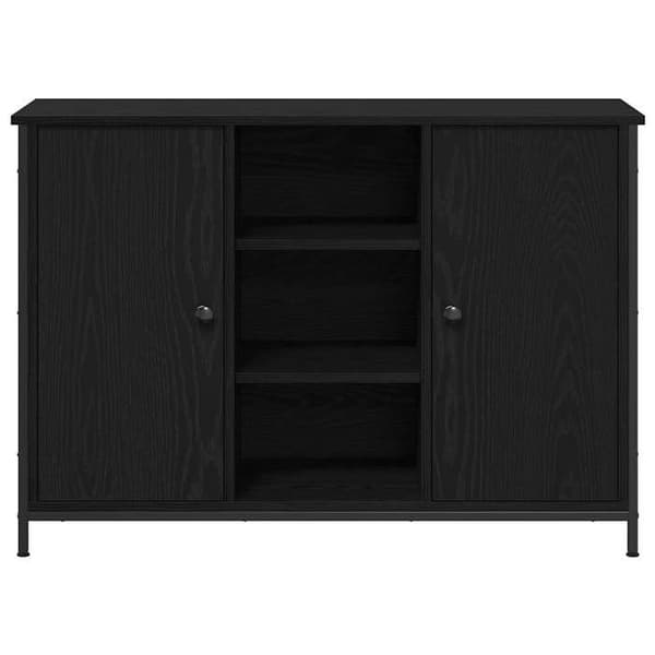 Maison Exclusive - Buffet Sort egetræ 100 x 35 x 70 cm