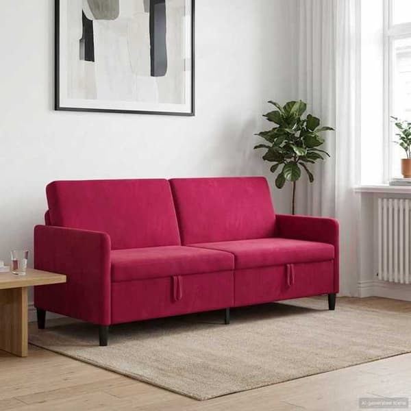 Maison Exclusive - Soffa med förvaring Bordeaux 192 x 78 x 87 cm Polyester