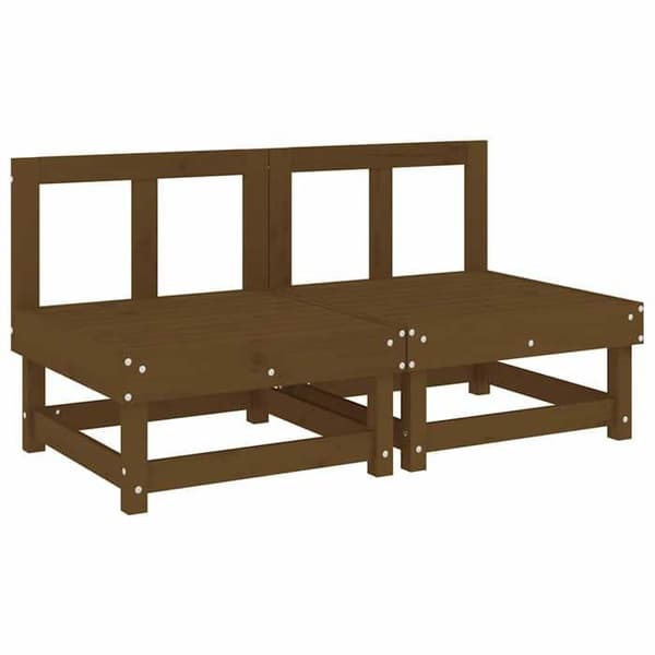 Maison Exclusive - Centrala soffor med kuddar 2 st honung brun