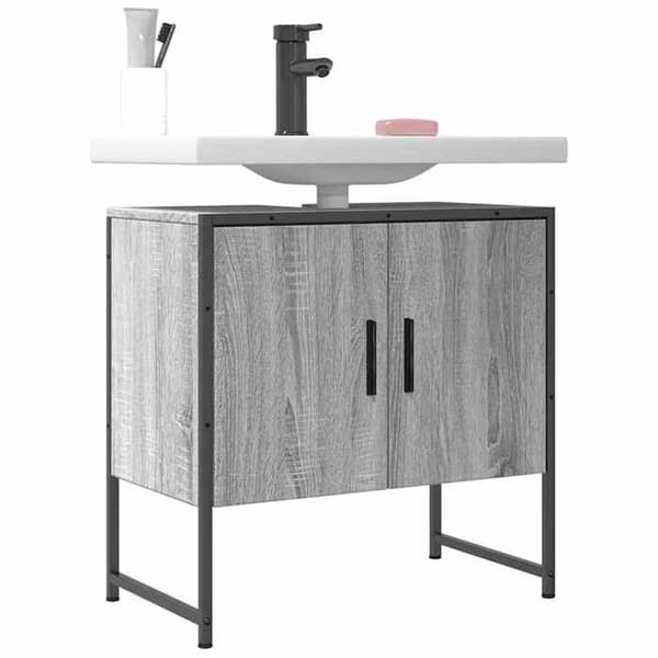 Underhåll - EXKLUSIV HEM - Sonoma grå - 60x33x60 cm - Metall & paneler - Väggmontering Sonoma grå