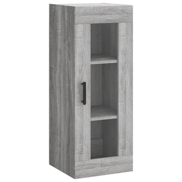 Maison Exclusive - Buffé hög Sonoma grå 34,5x34x180 cm Ingenjörsträ