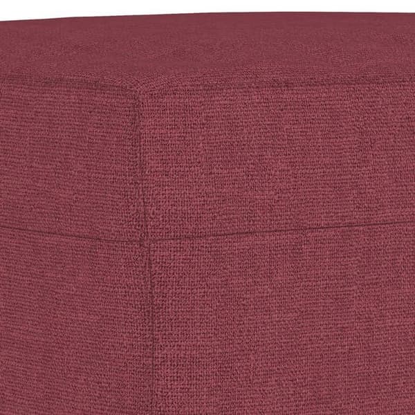 Maison Exclusive - Sæt af 3 sofaer med puder i Bordeaux rød stof