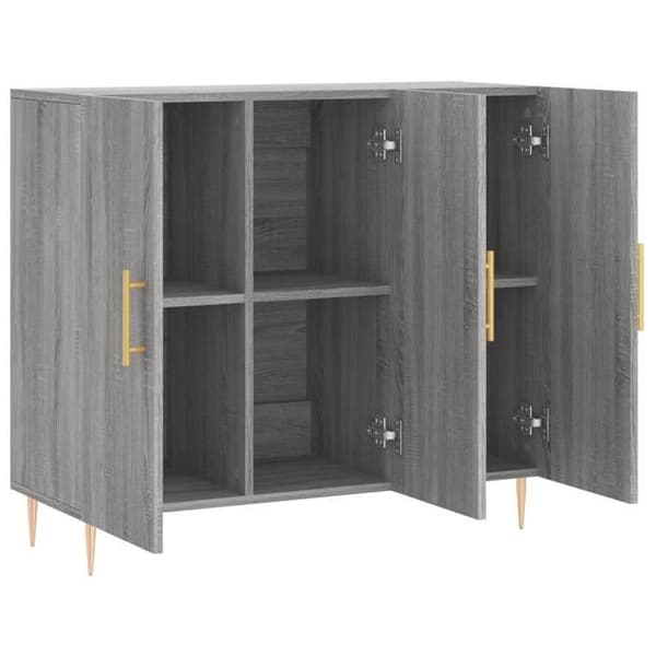 Maison Exclusive - Buffet sonoma grå 90x34x80 cm ingenjörsträ