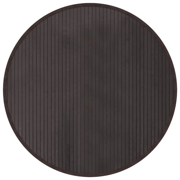 Maison Exclusive - Mörkbrun rund matta 80 cm bambu