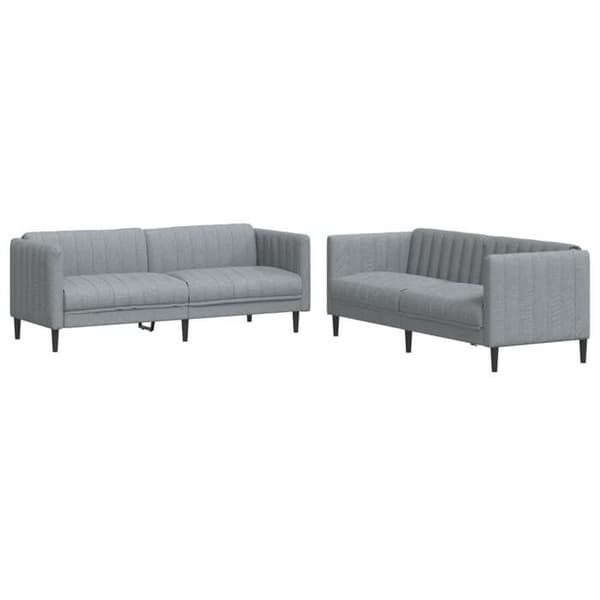 Maison Exclusive - Sæt af 2 sofaer lys grå stof