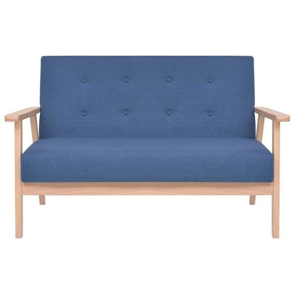 Maison Exclusive - Sæt af 2 sofaer i blå stof Blå