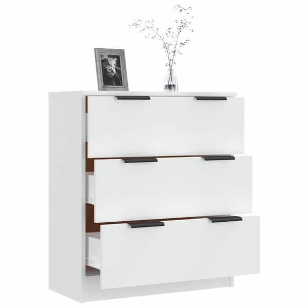 Maison Exclusive - Buffé Vit 60x30x70 cm Ingenjörsträ