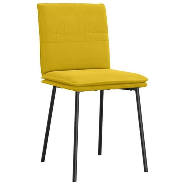 Maison Exclusive - Matstolar set om 2 Gul Sammet
