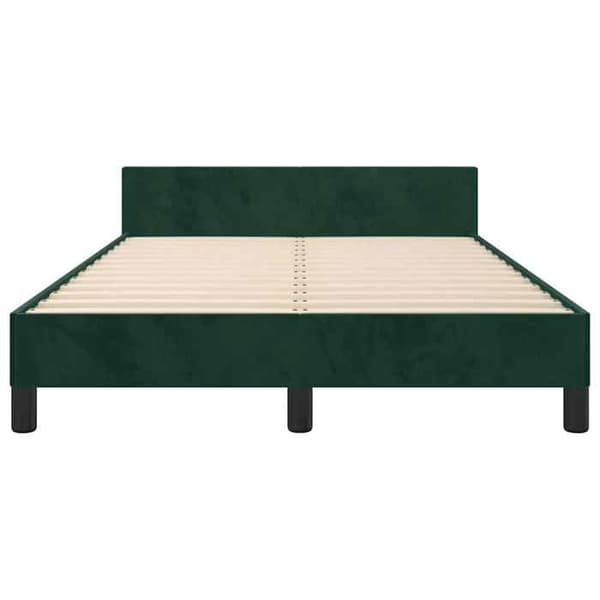 Maison Exclusive - Sängram utan madrass mörkgrön 120x200 cm sammet