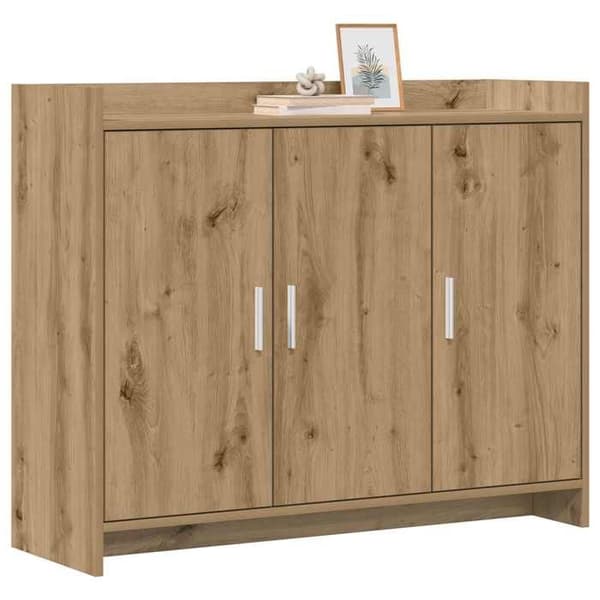 Maison Exclusive - Buffet i håndlavet egetræ 98,5 x 33 x 80 cm Ingeniørtræ