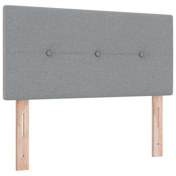 Maison Exclusive - Boxspring säng med madrass Ljusgrå 90 x 200 cm Tyg