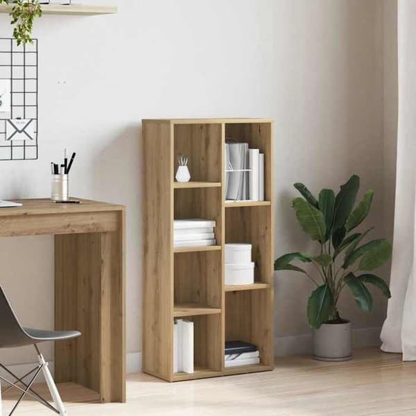 Maison Exclusive - Håndlavet egetræsbibliotek 50x25x104 cm