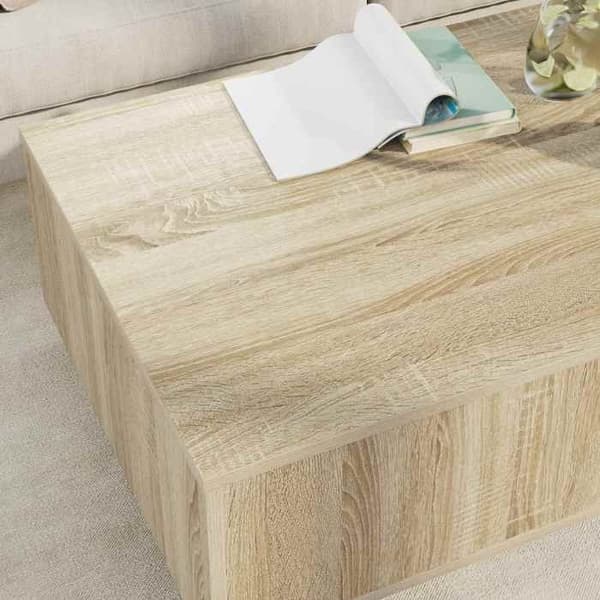 Maison Exclusive - Sofabord Egetræ Sonoma 95 x 55 x 31 cm Ingeniørtræ