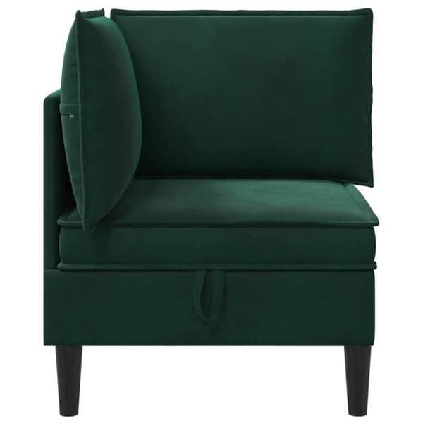 Maison Exclusive - Sofa med opbevaring Mørkegrøn Velour
