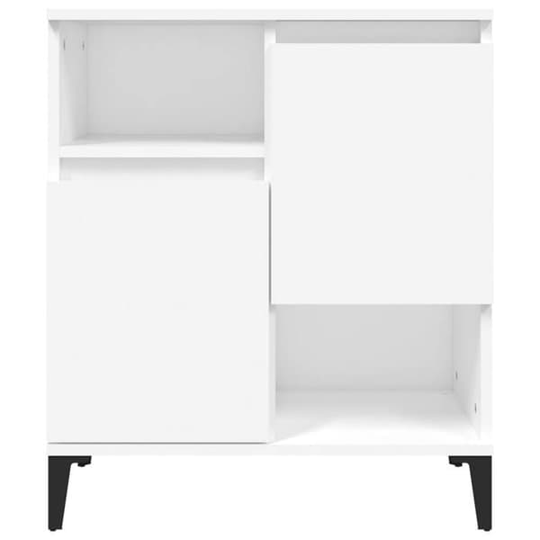 Maison Exclusive - Buffeter 2 stk hvid 60x35x70 cm ingeniørtræ