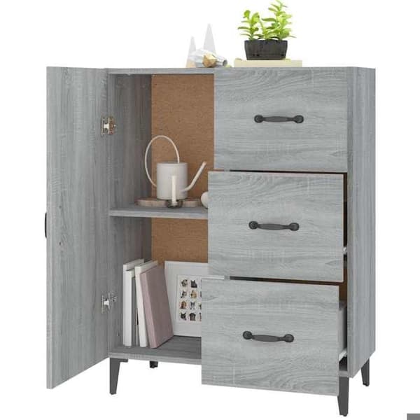 Maison Exclusive - Buffé Sonoma Grå 69,5x34x90 cm Ingenjörsträ