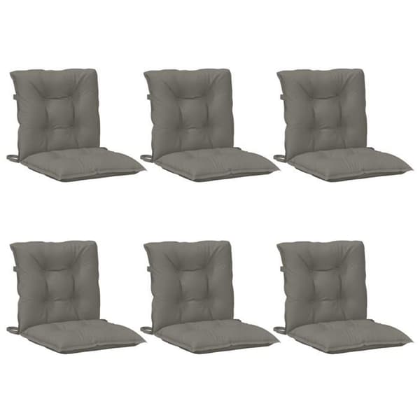 Maison Exclusive - Stolar med låg ryggstöd, 6-pack, mörkgrå blandning Mörkgrå blandad