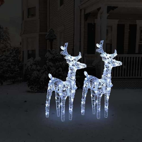 Maison Exclusive - Julren 2 st 80 LED Kallvit Akryl