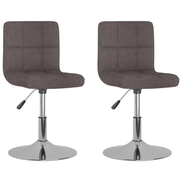 Maison Exclusive - Snurrande matstolar set om 2 taupe tyg