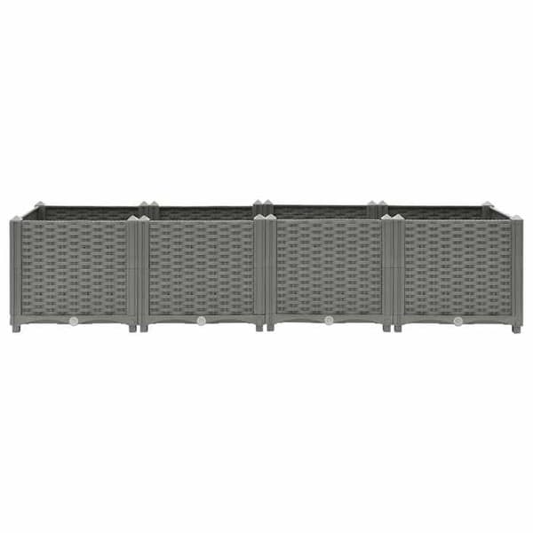 Maison Exclusive - Lys grå hævet seng 160x40x38 cm Polypropylen Ljusgrått
