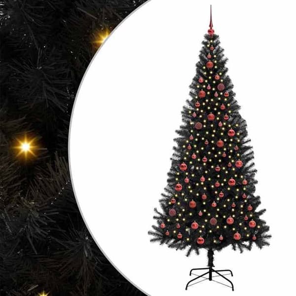 Maison Exclusive - Sort Juletræ 210 cm PVC Svart