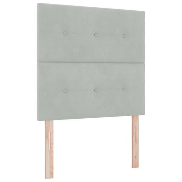 Maison Exclusive - Boxspring-sänky vaaleanharmaalla patjalla 90 x 200 cm Sametti